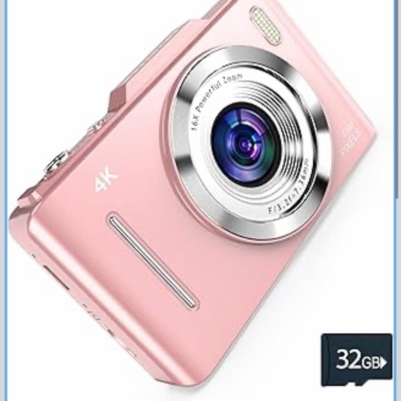 Other - Pink 4K Digital Camera with 32GB Card